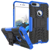 For iPhone 8 Plus / 7 Plus 5.5 inch Cool Tyre Dual Guard PC + TPU Kickstand Cover - Blue