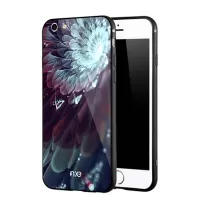 NXE Pattern Printing Glass TPU Hybrid Cover for iPhone 6s / 6 - Blue