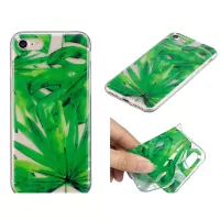 Patterned IMD TPU Flexible Back Case Cover for iPhone SE 2nd Gen (2020)/8/7 4.7-inch - Green Leaves