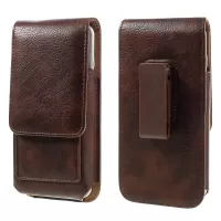 Leather Pouch Case with Card Slot for iPhone 6s 6 Size: 14 x 7 x 1.5cm - Brown