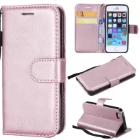 KT Leather Series-2 Magnetic Leather Stand Case for iPhone SE/5s/5 - Rose Gold