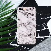 For iPhone 8 Plus / 7 Plus 5.5 inch Marble Pattern IMD TPU Phone Case Accessory - White