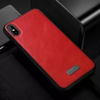 SULADA PU Leather Coated TPU Case for iPhone XS Max 6.5 inch - Red