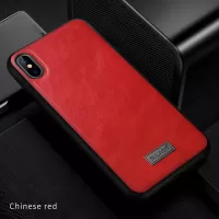SULADA PU Leather Coated TPU Case for iPhone XS / X 5.8 inch - Red