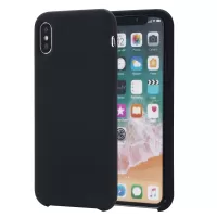 Edge Wrapped Liquid Silicone Case for iPhone XS Max 6.5 inch - Black