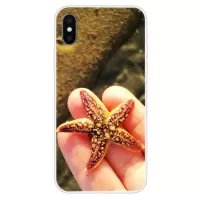 For iPhone XS Max 6.5 inch Pattern Printing Soft TPU Cell Phone Case - Starfish