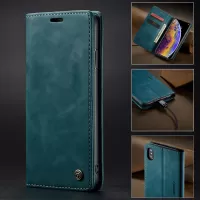 CASEME 013 Series PU Leather Wallet Mobile Phone Shell with Stand for iPhone XS Max 6.5 inch - Blue