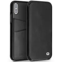 QIALINO Genuine Leather Card Holder Smart Case for iPhone X/ XS 5.85.8 inch - Black