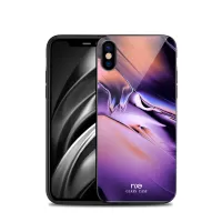 NXE for iPhone XS 5.8 inch Cover Streamer Light Pattern 9H Tempered Glass + TPU Phone Case - Style B