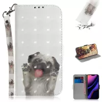 Pattern Printing Light Spot Decor Leather Wallet Casing for iPhone 11 6.1 inch (2019) - Dog