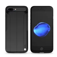 NILLKIN Amplifier Case TPU PC Combo Phone Case for iPhone 7 Plus with Built-in Iron Sheet - Black