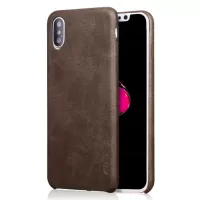 X-LEVEL Vintage Leather Skin Hard Cover Shell for iPhone XS Max 6.5 inch - Coffee