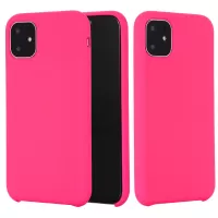 Anti-scratch Soft Liquid Silicone Phone Shell Mobile Phone Bag Case for iPhone 11 6.1 inch (2019) - Rose