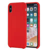 Edge Wrapped Liquid Silicone Cover for iPhone XS Max 6.5 inch - Red