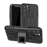 Tyre Pattern PC + TPU Hybrid Tablet Case with Kickstand for iPhone 11 Pro 5.8 inch - Black