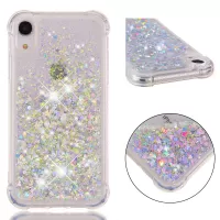 Glitter Powder Quicksand Shockproof TPU Mobile Casing Cover for iPhone XR 6.1 inch - Silver