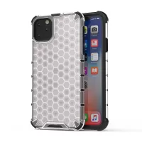 Honeycomb Pattern Shock-proof TPU + PC Hybrid Case for iPhone 11 Pro Max 6.5 inch (2019) - White