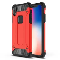 Hybrid Case for iPhone XR 6.1 inch, Soft TPU + Hard PC Anti-Scratch Phone Cover - Red