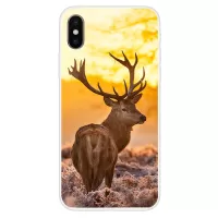 For iPhone XS / X 5.8 inch Pattern Printing TPU Cell Phone Case - Deer