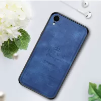 PINWUYO Honorable Series PC + TPU + Leather Hybrid Phone Case Cover for iPhone XR 6.1 inch - Blue