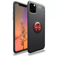 Finger Ring Kickstand TPU Case for iPhone 11 Pro 5.8 inch (2019) (Built-in Metal Sheet) - Black / Red