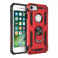 Hybrid PC TPU Kickstand Armor Style Phone Cover for iPhone 8/7/iPhone SE 2 (2020) - Red