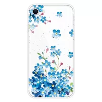 Pattern Printing TPU Soft Phone Cover for iPhone SE (2nd Generation)/iPhone 8/iPhone 7 - Blue Flower