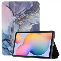 Pattern Printing Design PU Leather Bi-fold Stand Smart Cover for Samsung Galaxy Tab S6 Lite P610/P615 - Watercolor Painting