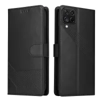 GQ.UTROBE 009 Series Phone Cover Case Wallet With Supporting Stand Multi-function Design for Samsung Galaxy A12 - Black
