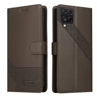 GQ.UTROBE 009 Series Phone Cover Case Wallet With Supporting Stand Multi-function Design for Samsung Galaxy A12 - Brown