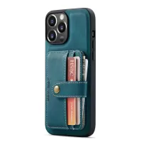 JEEHOOD Detachable 2-in-1 Anti-theft Swiping Design Anti-fall PU Leather Phone Case for iPhone 13 Pro 6.1 - Blue