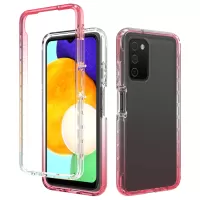 For Samsung Galaxy Galaxy A03s (166.5 x 75.98 x 9.14mm) Transparent Soft TPU + Hard PC  Hybrid Case Stylish Gradient Color Phone Cover - Gradient Red