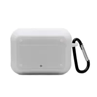 Portable Silicone Wireless Bluetooth Earphone Carrying Case Storage Bag with Anti-lost Buckle for Beats Studio Buds - White