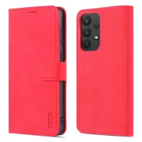 AZNS For Samsung Galaxy A53 5G Smartphone Case Bag Anti-scratch Wallet Foldable Stand Phone Cover Accessory - Red