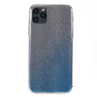 For iPhone 11 Pro Max 6.5 inch Shiny Glitter IMD Anti-drop Phone Case Gradient Color TPU Cover Shell - Blue/White