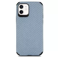 Mobile Phone Flip Case for iPhone 11 6.1 inch, Carbon Fiber Texture PU Leather Coated PVC + Soft TPU Anti-scratch Phone Cover - Sky Blue