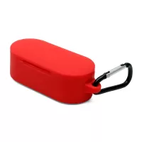 For Microsoft Surface Earbuds Anti-drop Silicone Case Bluetooth Earphone Protective Cover with Anti-lost Buckle - Red