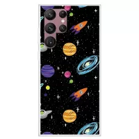 Protective Case for Samsung Galaxy S22 Ultra 5G Slim Phone Cover Pattern Printed Shockproof Soft TPU Phone Case - Universe