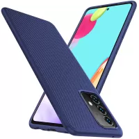 Jazz Series Twill Texture Flexible TPU Back Cover Case for Samsung Galaxy A52 4G/5G / A52s 5G - Blue