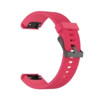 20mm Quick Fit Textured Silicone Watch Band Strap Bracelet Replacement for Garmin Fenix 5s - Rose