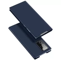 DUX DUCIS Skin Pro Series Delicate Hand Feeling Leather Case with Card Slot and Stand for Samsung Galaxy Note20 Ultra/Note20 Ultra 5G - Blue