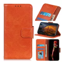 Nappa Texture Split Leather Shell Wallet Case for Samsung Galaxy Note20 Ultra/20 Ultra 5G - Orange