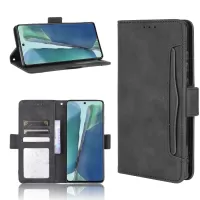 Multiple Card Slots Wallet Leather Phone Cover for Samsung Galaxy Note20/Note20 5G - Black