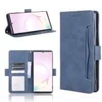 Multiple Card Slots Wallet Shell Leather Cell Phone Case for Samsung Galaxy Note20 Ultra/20 Ultra 5G - Blue