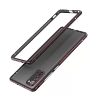 Aluminium Alloy Bumper Cover for Samsung Galaxy Note20 4G/5G - Black/Red