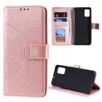 Imprinted Mandala Flower Wallet Leather Flip Case for Samsung Galaxy Note20/Note20 5G - Rose Gold