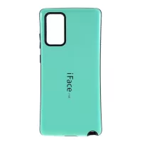 IFACE MALL PC + TPU Combo Case Accessory Glossy Shell for Samsung Galaxy Note20 4G/5G - Cyan