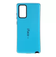 IFACE MALL PC + TPU Combo Case Accessory Glossy Shell for Samsung Galaxy Note20 4G/5G - Dark Blue