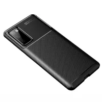 Drop Resistant Carbon Fiber TPU Case for Samsung Galaxy S20 FE/S20 Fan Edition/S20 FE 5G/S20 Fan Edition 5G/S20 Lite - Black