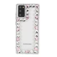 Crystal Rhinestone Decoration TPU Case for Samsung Galaxy Note20 Ultra/Note20 Ultra 5G - Pink